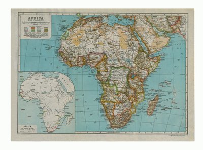 Mapa de África, c. 1910 de Gull Engraving Company