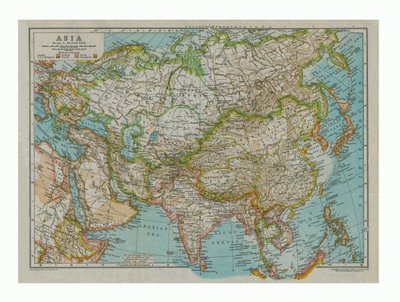 Mapa de Asia, c1910 de Gull Engraving Company