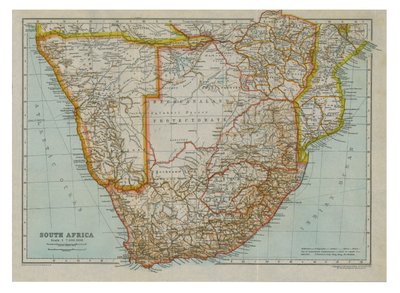 Mapa del sur de África, c1910 de Gull Engraving Company