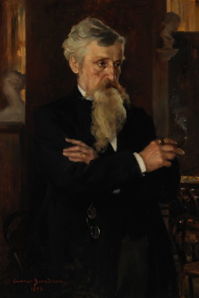 Retrato de August Schauman, periodista de Gunnar Berndtson