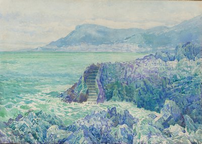 Rocas en una Playa en la Costa Azul de Gunnar Widforss