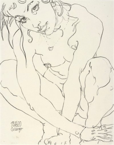 Desnudo femenino, Leer pensamientos de Gunter Langer