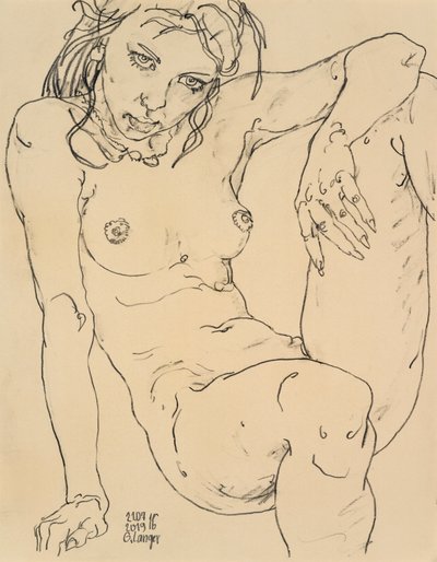 Desnudo sentado, Noche fría de Gunter Langer