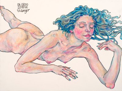 Desnudo acostado, El susurro del agua de Gunter Langer