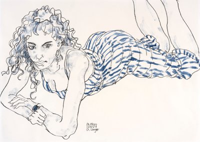 Mujer reclinada, Sueño de niña de Gunter Langer