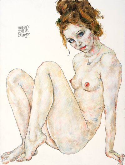 Desnudo sentado, Cerca y lejos de Gunter Langer