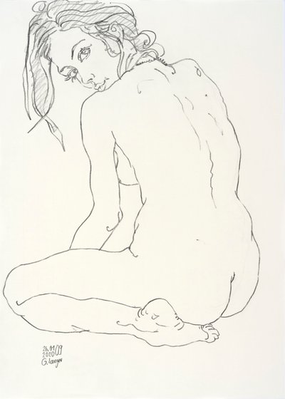 Desnudo femenino, Tímida de Gunter Langer