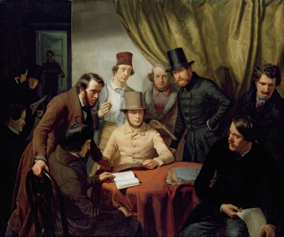 Los miembros del Club de Artistas de Hamburgo, 1840 de Gunther Gensler
