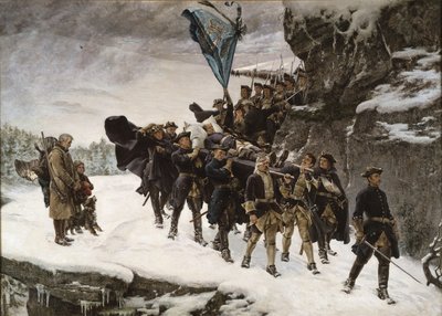 Llevando a casa el cuerpo del Rey Carlos XII de Suecia de Gustaf Cederström