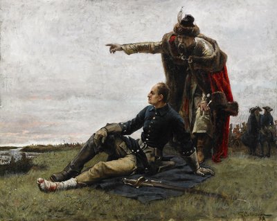 Carlos XII de Suecia e Iván Mazepa después de la Batalla de Poltava, 1879 de Gustaf Cederström
