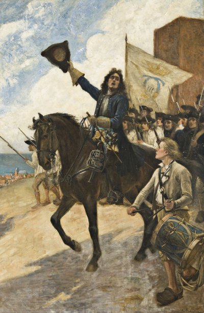 Magnus Stenbock en la batalla de Helsingborg de Gustaf Cederström