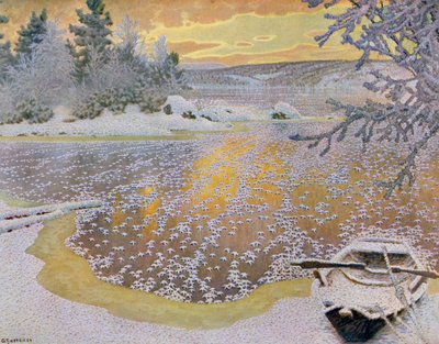 Escarcha en el hielo de Gustaf Edolf Fjaestad