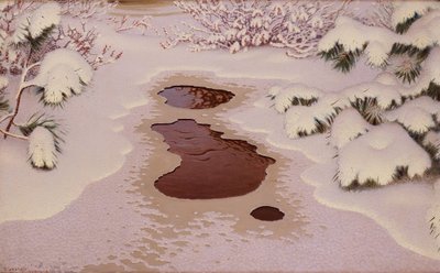 Primavera en invierno de Gustaf Fjaestad