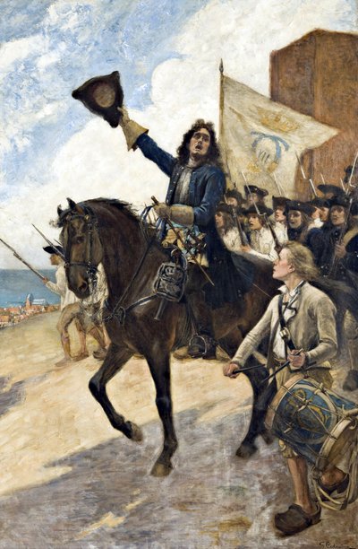 Gran Guerra del Norte (1700-1721): Magnus Stenbock (1665-1717), mariscal sueco, en la batalla de Helsinborg de Gustaf Olaf Cederstrom