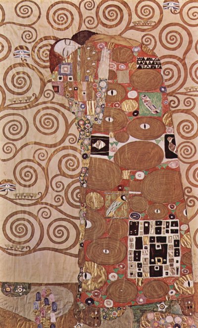 El Abrazo (detalle) de Gustav Klimt