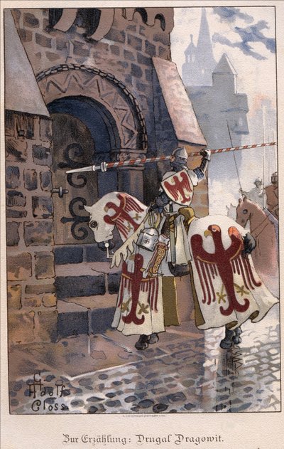 Dragowit - Dragovit ( 8eme siecle) roi des Veletes ( Welatabes ou Wiltses) par Closs, Gustav Adolf (1864-1938) de Gustav Adolf Closs