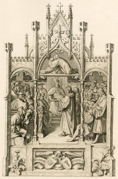 Lutero en oración (Lutero rezando) de Gustav Ferdinand Leopold Konig