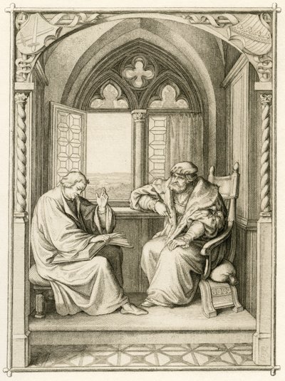 Lutero lee al elector Johann dem Bestaendigen (Jean I de Saxe de Gustav Ferdinand Leopold Konig