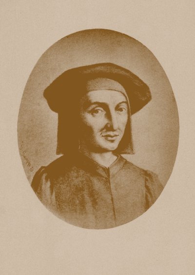 Retrato del compositor Josquin des Prez, 1870 de Gustav Gaupp