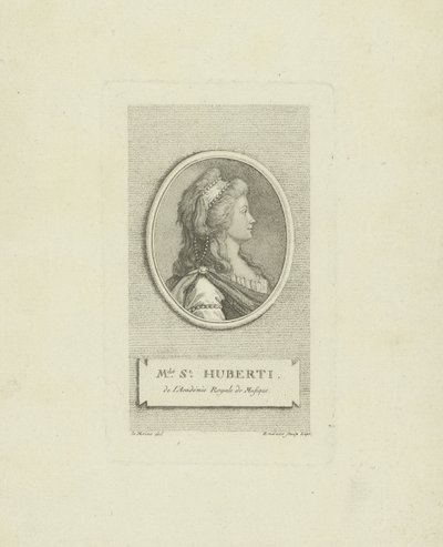 Retrato de la cantante de ópera Antoinette Saint-Huberty 1756-1812, c. 1790 de Gustav Georg Endner