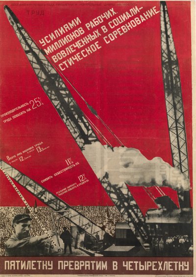 Planificación en la URSS - Convertiremos el Plan Quinquenal en un Plan Cuatrienal de Gustav Klutsis