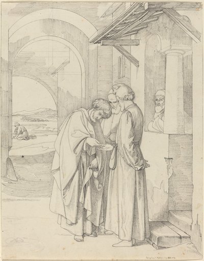 Pedro pagando el impuesto del templo de Gustav Heinrich Naeke