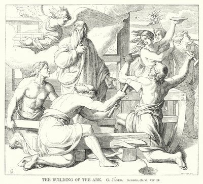 La construcción del arca, Génesis, cap vi, vers 14 de Gustav Jager