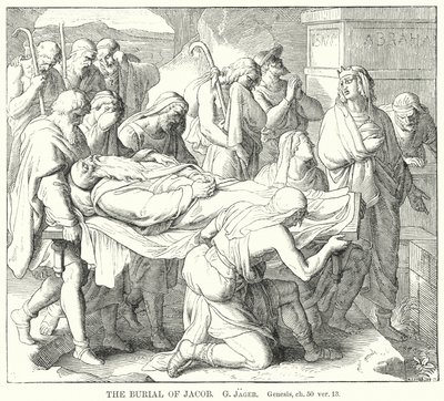 El entierro de Jacob, Génesis, cap 50, vers 13 de Gustav Jager