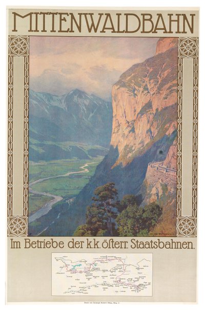 Ferrocarril de Mittenwald, c. 1912 de Gustav Jahn