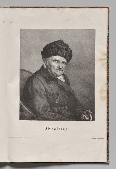 Autores Famosos de Alemania: Retrato de Johann Joachim Spalding de Gustav Karl Friedrich Luderitz