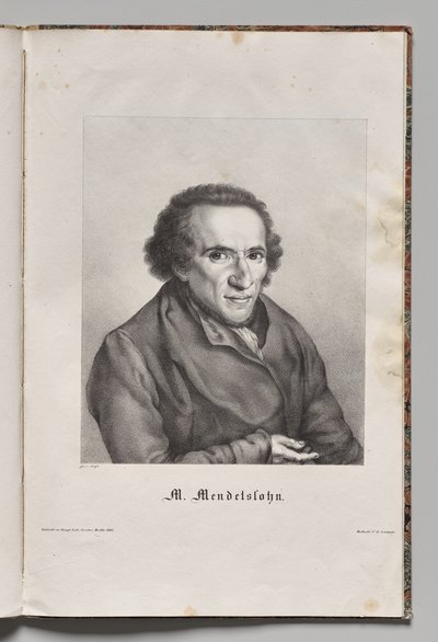 Autores famosos de Alemania: Retrato de Moses Mendelssohn de Gustav Karl Friedrich Luderitz