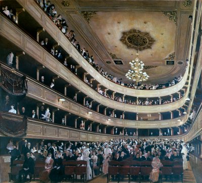 Auditorio en el Viejo Burgtheater, Viena de Gustav Klimt