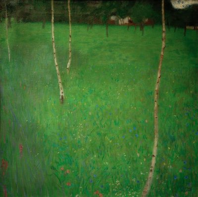 Casa de campo con abedules de Gustav Klimt