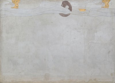 Friso de Beethoven: El anhelo de felicidad - panel 1, pared larga izquierda de Gustav Klimt