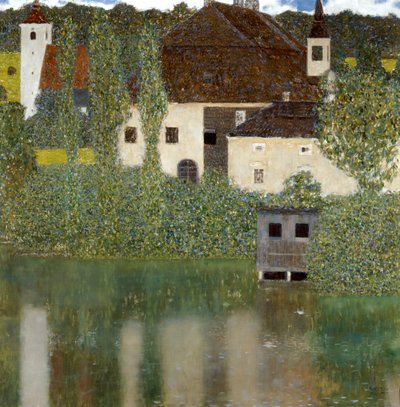 Castillo Sul Lago Atter, Castillo Unterrach en el Attersee, 1908 de Gustav Klimt