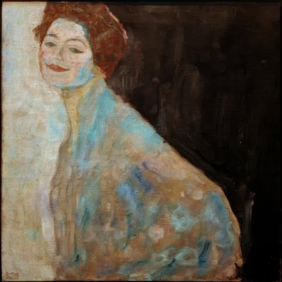 Retrato de dama en blanco de Gustav Klimt