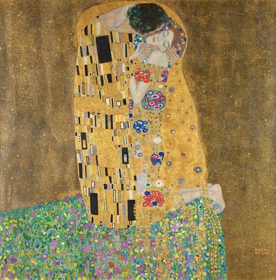 El beso (pareja de enamorados) de Gustav Klimt