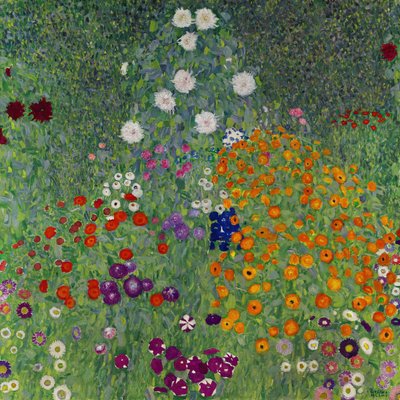 Jardín de la granja, jardín de flores, 1907 de Gustav Klimt