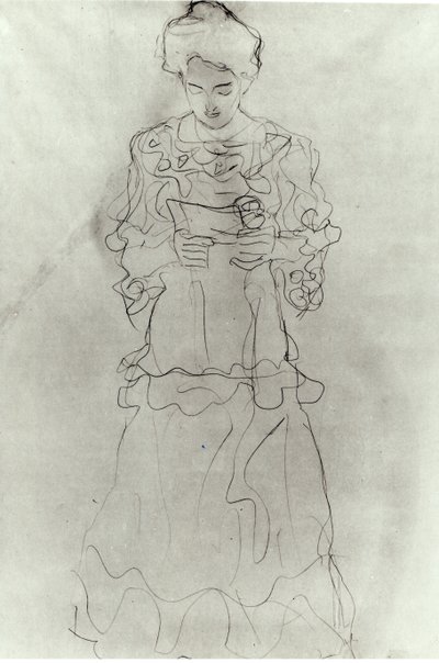 Chica Leyendo I de Gustav Klimt