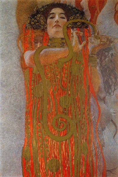Higieia, 1900-7 (detalle) de Gustav Klimt