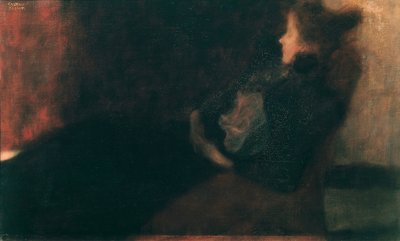 Dama en la chimenea de Gustav Klimt