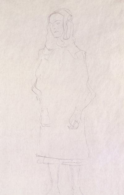 Mada Primavesi, c.1925 (lápiz sobre papel japonés brillante) de Gustav Klimt