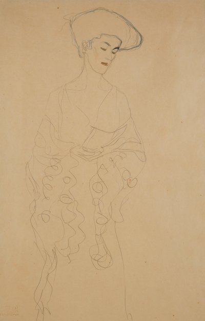 Con ligera vuelta a la izquierda, 1907 de Gustav Klimt