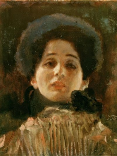 Retrato de frente de Gustav Klimt