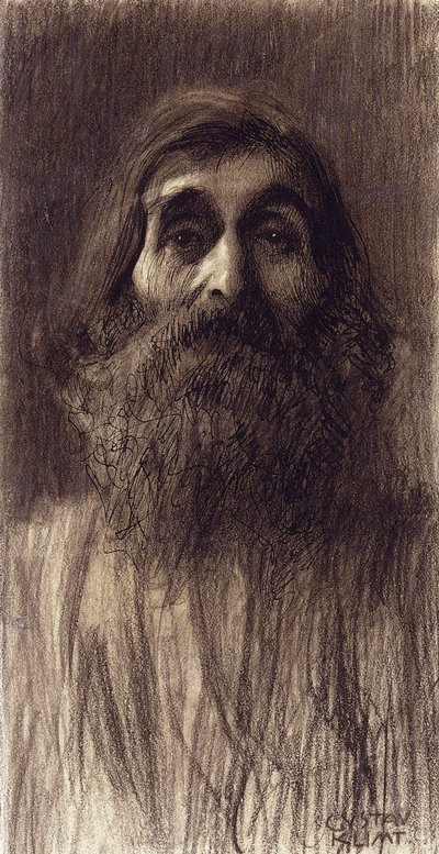 Retrato de un hombre con barba, c.1894 de Gustav Klimt