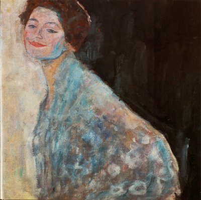 Retrato de una dama de blanco de Gustav Klimt