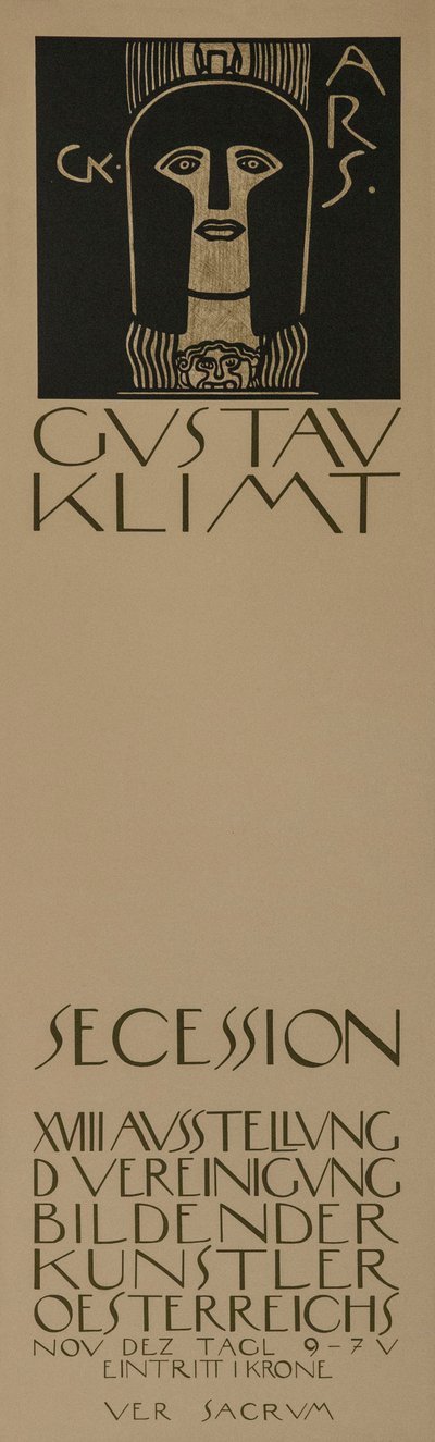 Póster de la Decimoctava Exposición de la Secesión de Viena, 1903 de Gustav Klimt