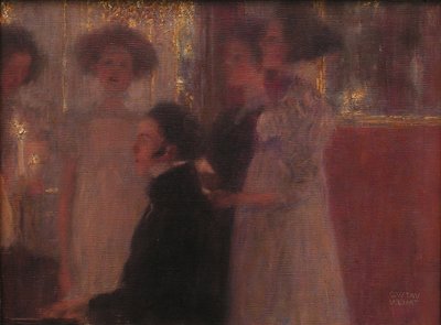 Schubert al piano (boceto), 1896 de Gustav Klimt