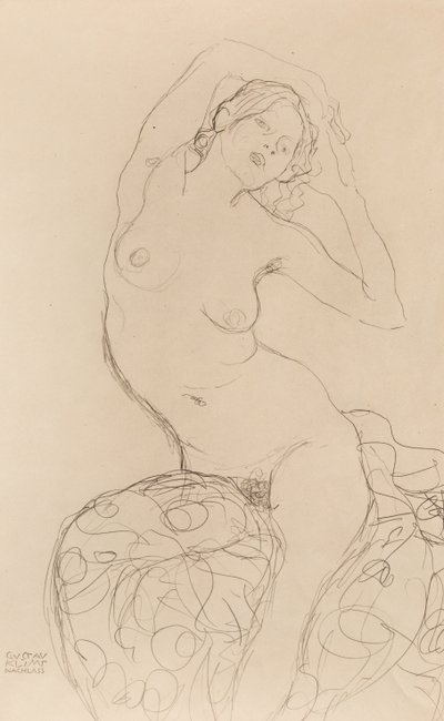 Desnudo Sentado, ca 1914-1916 de Gustav Klimt