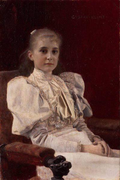 Joven sentada de Gustav Klimt